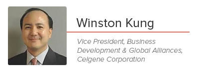 Winston Kung, Vice President, Business Development & Global Alliances, Celgene Corporation